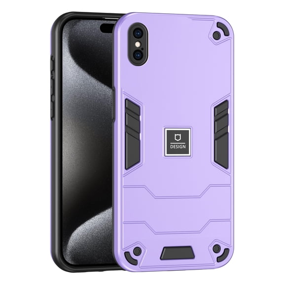 Allytech Hybrid Protective Case for iPhone XS Max, Camera Screen Protection, Soft TPU Bumper + Hard PC Back Panel Anti-Drop & Anti-Oil Case Cover for iPhone XS Max, Purple