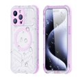 thumbnail image 1 of Allytech IP68 Waterproof Case for iPhone 15 Pro Max - Built-in Screen Protector - Wireless Charging - Full Body Protection Hard PC Shockproof Anti-Fall Transparent Matte Hybrid Back Case, Lightpurple, 1 of 16