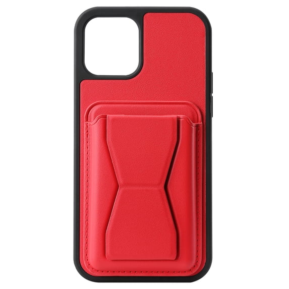 Allytech Kickstand Case for iPhone 11 Pro Max (6.5" 2019), Vertical and Horizontal Stand Soft Flexible TPU Frame PU Leather Back Card Holder Anti-Scratch Non-Slip Cover for iPhone 11 Pro Max, Red