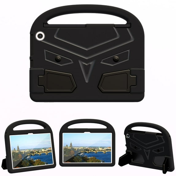 Allytech Kids Case for All-new Amazon Kindle Fire Max 11 2023 - EVA Soft Rubber Kickstand Handle Shockproof Protective Lightweight Kids Friendly Case Cover for Kindle Fire Max 13th Gen - Black