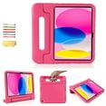 thumbnail image 1 of Allytech Kids Case for Apple iPad 10th Generation 10.9 inch 2022 with Pencil Holder/Rotating Stand Handle/Foldable Kickstand Kid-Proof Girl Boy Soft EVA Foam Shockproof Rugged Heavy Duty Cover, Rose, 1 of 13