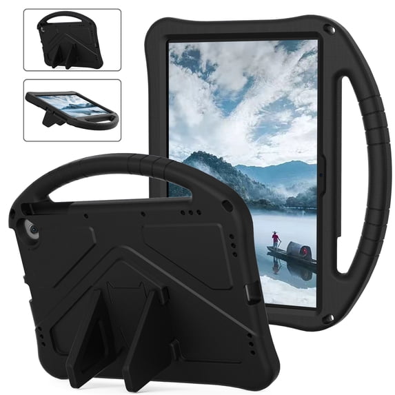 Allytech Kids Case for Fire Max 11, Soft EVA Rubber Kickstand Kids Friendly Handle Drop Proof Lightweight Protection Case Cover for Amazon Kindle Fire Max 11 13th Gen 11" Tablet - Black