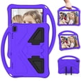 thumbnail image 1 of Allytech Kids Case for Lenovo Tab E10 10.1-Inch TB-X104F, Soft Rubber EVA Lightweight Shockproof Handle Drop Protection Kickstand Kids Friendly Kids Proof, Purple, 1 of 1