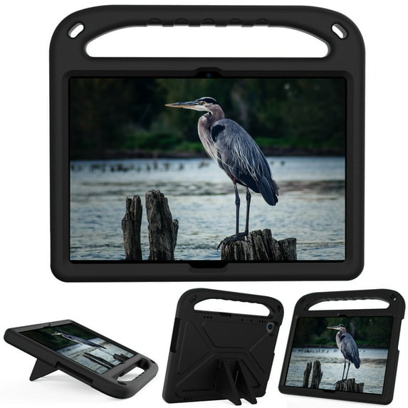 Allytech Kids Case for Lenovo Tab M10 TB-X505F TB-X605F, EVA Rubber Kids Friendly Shockproof Heavy Duty Protection Lightweight Handle Kickstand Feature Case Cover for Levono Tab M10, Black
