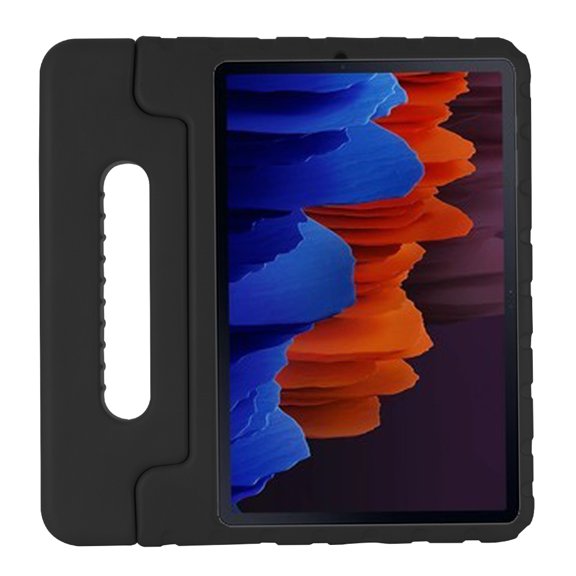 Allytech Kids Case for Samsung Galaxy S7 Plus 12.4" SM-T970 T975, Kiddie Series EVA Silicone Lightweight Shockproof Convertible Handle Stand Cover Kids Friendly, Black