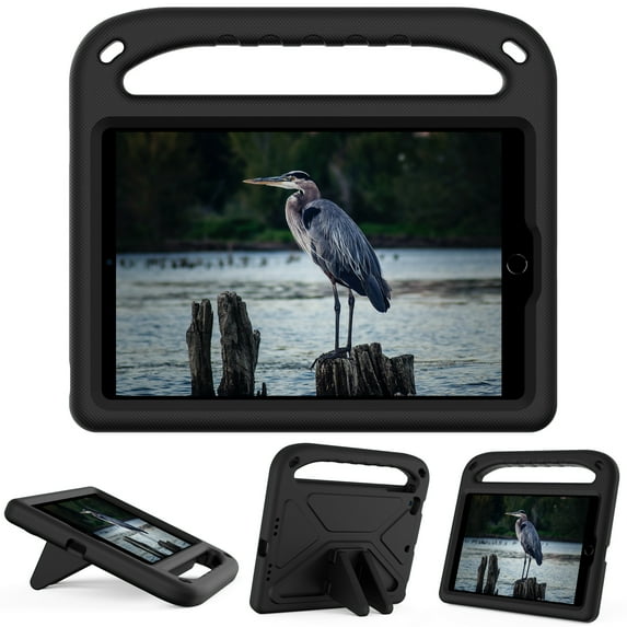 Allytech Kids Case for Samsung Galaxy Tab A 8.0 2019 SM-T290 T295 T297, Soft EVA Rubber Kids Friendly Handle Kickstand Shock Absorption Scratch Resistant Heavy Duty Protection Shockproof, Black