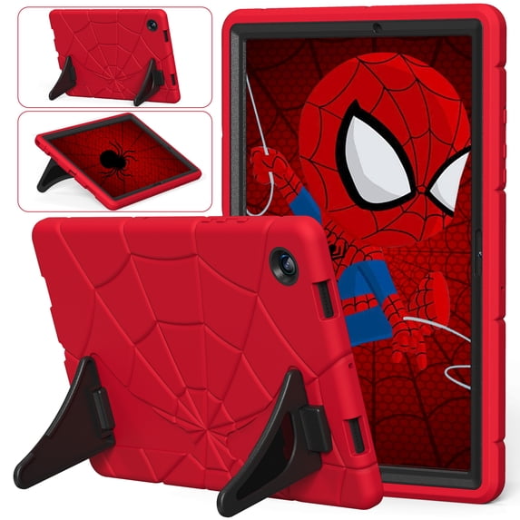 Allytech Kids Case for Samsung Galaxy Tab A8 10.5-inch (2022) X200 X205 X207,Shockproof Rubber Rugged Kids Friendly Protective Cover Kickstand Case,Red/Black