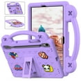 thumbnail image 1 of Allytech Kids Case for Samsung Galaxy Tab S9 S8 S7 11 Inch Tablet Model SM-X710/X716/X718/X700/X706/T870/T875, Cute Cartoon EVA Rubber Kids Friendly Bumper Handle Stand Heavy Duty Protection - Purple, 1 of 6
