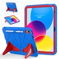 thumbnail image 1 of Allytech Kids Case for iPad 10.9 inch 2022 Cover for Boys Girls Children, Heavy Duty Shockproof Rugged Kickstand Case with Pencil Holder for iPad 10th Gen 10.9", Blue + Red, 1 of 10