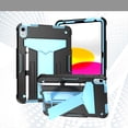 thumbnail image 1 of Allytech Kids Case for iPad 10th Generation 2022, Slim Heavy Duty Hybrid Shockproof Rugged Protective Cover with Built-in Stand Children Friendly Case for 10.9" iPad 10th Gen, Black+Blue, 1 of 5