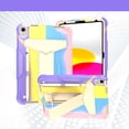 thumbnail image 1 of Allytech Kids Case for iPad 10th Generation 2022, Slim Heavy Duty Hybrid Shockproof Rugged Protective Cover with Built-in Stand Children Friendly Case for 10.9" iPad 10th Gen, PInk Purple, 1 of 5