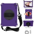 thumbnail image 1 of Allytech Kindle Fire HD 8 2020 Case for Kids, Fire HD 8 Plus Case, Rugged Protection Kickstand Shockproof Shoulder Strap Kids Friendly EVA Silicone Cover for Amazon Fire HD 8 2020, Purple/Black, 1 of 6