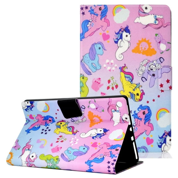 Allytech Kindle Fire HD 8 Case 2018 /2017/2016 8th 7th 6th Generation Case, Slim Stand Smart Cover Auto Sleep Wake Girls Shockproof Cards Holder Wallet Case for Amazon Fire HD 8, Unicorns
