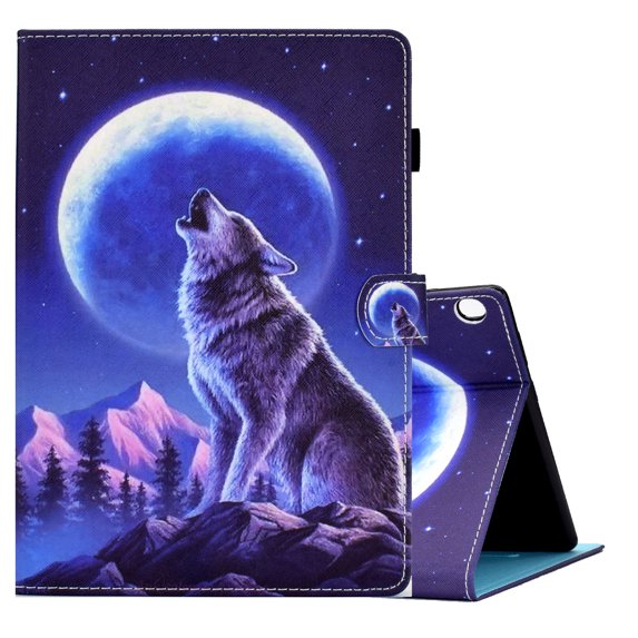 Allytech Lenovo Smart Tab M10 Case Model TB-X506F/X605F, Slim Fit PU Leather Auto Sleep Wake Kickstand Protective Shockproof Case Cover for Lenovo Tab M10 TB-X505F TB-X605F - Wolf