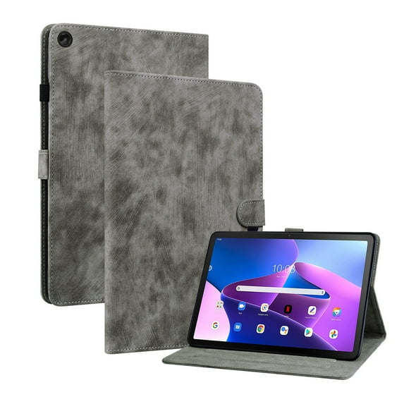Allytech for Lenovo Tab M10 (3rd Gen) 10.1" 2022, Fead Premium PU Leather Cover Multi-Angles Slim Folio Stand Protective Cards Slots Wallet Case For Lenovo Tab M10 (3rd Gen) 10.1" 2022, Gray