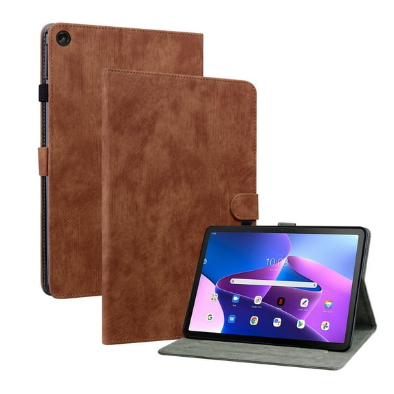 Allytech for Lenovo Tab M10 (3rd Gen) 10.1" 2022, Fead Premium PU Leather Cover Multi-Angles Slim Folio Stand Protective Cards Slots Wallet Case For Lenovo Tab M10 (3rd Gen) 10.1" 2022, Brown