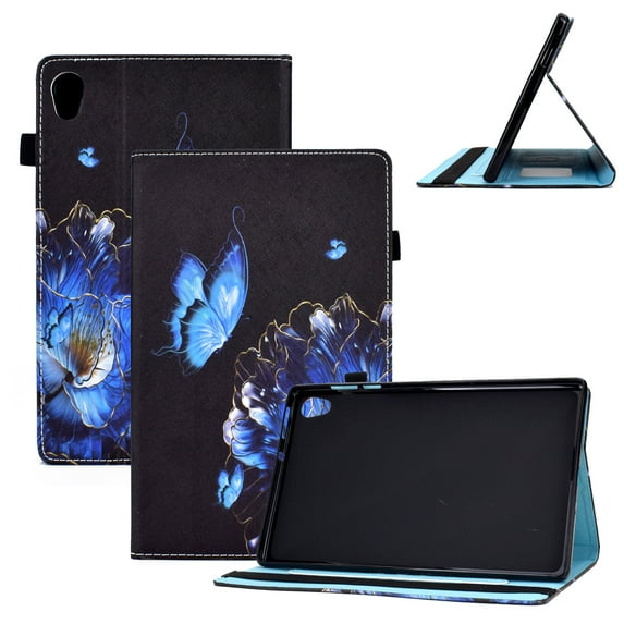 Allytech for Lenovo Tab M10 HD 2nd Gen 2020(TB-X306F),TB-X306X Case, Stand Folio PU Leather Protective Card Pocket/Pen Slot Case with Auto Sleep Wake for Lenovo M10 HD 2nd Gen 10.1",Floral & Butterfly