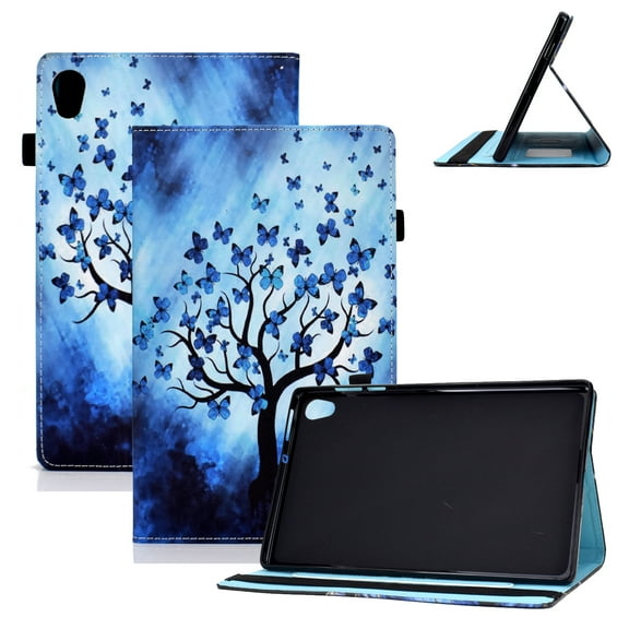 Allytech for Lenovo Tab M10 HD 2nd Gen 2020(TB-X306F), TB-X306X Case, Stand Folio PU Leather Protective Card Pocket/Pen Slot Case with Auto Sleep Wake for Lenovo M10 HD 2nd Gen 10.1", Butterfly Tree