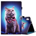 thumbnail image 1 of Allytech Lenovo Tab M10 HD 2nd Gen Case 10.1" 2020 TB-X306F/TB-X306X, Slim Fit PU Leather Auto Sleep Wake Kickstand Protective Shockproof Case Cover for Lenovo Tab M10 HD 2nd Gen 10.2" - Cat, 1 of 7