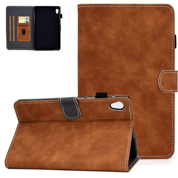 Allytech Lenovo Tab M10 HD 2nd Gen Case 10.1" Model TB-X306X TB-X306F, PU Leather Multi Angle Stand Shockproof Auto Sleep Wake Protective Case Cover for Lenovo Tab M10 HD 10.1" 2nd Gen 2020,Brown