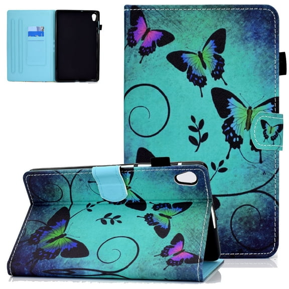 Allytech Lenovo Tab M10 HD 2nd Gen (TB-X306X) Case / Smart Tab M10 HD 2nd Gen (TB-X306F) 10.1" 2020 Case, PU Leather Shockproof Auto Sleep Wake Smart Cover for Tab M10 HD 2nd Gen Tablet, Butterfly