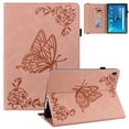 thumbnail image 1 of Allytech Lenovo Tab M10 HD Case 10.1" Tablet Model TB-X505F, Slim Fit PU Leather Butterfly Embossed Shockproof Drop Protection Kickstand TPU Case Cover for Lenovo Tab M10 HD TB-X505F, Pink, 1 of 6