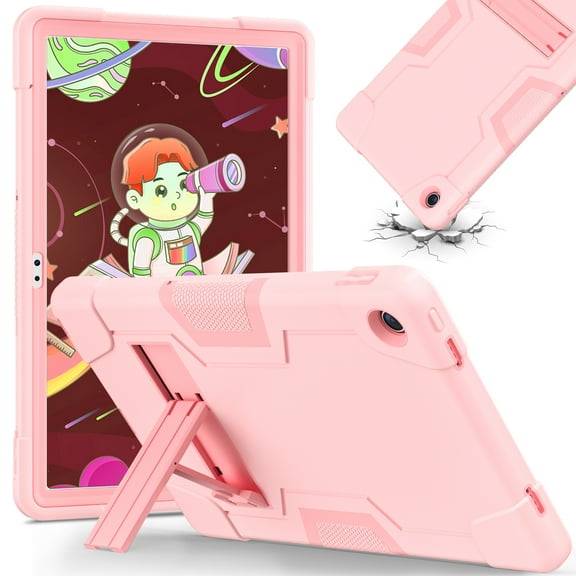 Allytech Lenovo Tab M10 Plus 3rd Gen Case 10.6" 2022 Released - Rugged Protective Shockproof Dual Layers Hybrid TPU Rubber PC Kickstand Kids Friendly Case Cover - Rosegold