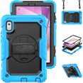 thumbnail image 1 of Allytech Lenovo Tab M9 Case TB-310FU 2023, With Build-in Screen Protector Shoulder Strap 360 Rotating Kickstand Hand Strap Rugged Full Body Portective Case Cover Shell for Lenovo Tab M9-LightBlue, 1 of 7