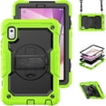 thumbnail image 1 of Allytech Lenovo Tab M9 Case TB-310FU 2023, With Build-in Screen Protector Shoulder Strap 360 Rotating Kickstand Hand Strap Rugged Full Body Portective Case Cover Shell for Lenovo Tab M9 -Green + Black, 1 of 7