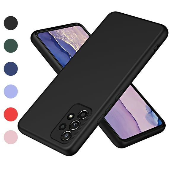 Allytech Liquid Silicone Case for Samsung Galaxy A53 5G, [Silky Touch] Soft Microfiber Lining Shockproof Anti-Fingerprint Case, [Slim & Light] Full Camera Protection Solid Color Case, Black