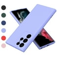 thumbnail image 1 of Allytech Liquid Silicone Case for Samsung Galaxy S22 Ultra, [Silky Touch] Soft Microfiber Lining Shockproof Anti-Fingerprint Case, [Slim & Light] Full Camera Protection Solid Color Case, Purple, 1 of 7