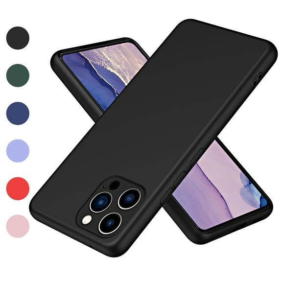 Allytech Liquid Silicone Case for iPhone 11 Pro, [Silky Touch] Soft Microfiber Lining Shockproof Anti-Fingerprint Case, [Slim & Light] Full Camera Protection Solid Color Case, Black
