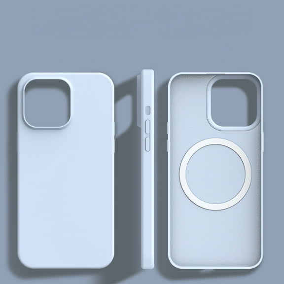 Allytech Liquid Silicone Case for iPhone 15 Pro Max, Ultra Slim Lightweight Cover, Compatible with MagSafe, Soft Anti-Scratch Microfiber Lining, Full Body Shockproof Protective Case - Cyan