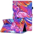 thumbnail image 1 of Allytech Lovely Pattern Painted Case for Lenovo Tab M10 FHD Plus 10.3"(2nd Gen) TB-X606F,Slim Folio PU Leather Wallet Stand Magnetic Clasp Smart Protective Tablet Case for TB-X606F/X606X,Pink Flamingo, 1 of 6