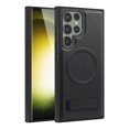thumbnail image 1 of Allytech Luxury Case for Samsung Galaxy S23 Ultra with Hidden Kickstand, [Compatible with MagSafe], Premium PU Leather + Soft TPU Inner Shockproof Anti-Fall Protective Slim Fashion Case - Black, 1 of 11