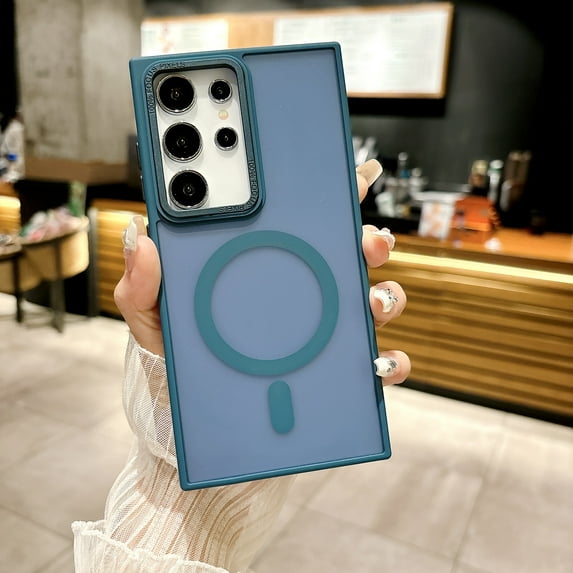 Allytech Luxury Solid Color Case for Samsung Galaxy S24 Plus Compatible with MagSafe, Soft Bumper Shockproof Camera Screen Protection Frosted Slim& Light Case for Samsung Galaxy S24 Plus, Royalblue