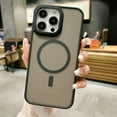 thumbnail image 1 of Allytech Luxury Solid Color Case for iPhone 13 Compatible with MagSafe, Soft Bumper Shockproof Camera Screen Protection Frosted Slim& Light Case for iPhone 13, Black, 1 of 9