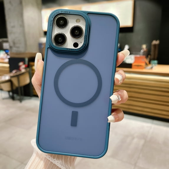 Allytech Luxury Solid Color Case for iPhone 15 Plus Compatible with MagSafe, Soft Bumper Shockproof Camera Screen Protection Frosted Slim& Light Case for iPhone 15 Plus, Royalblue