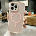thumbnail image 1 of Allytech Luxury Solid Color Case for iPhone 15 Pro Max Compatible with MagSafe, Soft Bumper Shockproof Camera Screen Protection Frosted Slim& Light Case for iPhone 15 Pro Max, Pink, 1 of 9