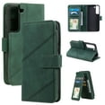 thumbnail image 1 of Allytech Luxury Wallet Case for Samsung Galaxy S23 Plus with Wrist Strap, [9 Card Slots] [1 Cash Pocket] Premium PU Leather + Soft TPU Shockproof Magnetic Clasp Kickstand Protective Case, Green, 1 of 16