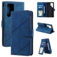 thumbnail image 1 of Allytech Luxury Wallet Case for Samsung Galaxy S23 Ultra with Wrist Strap, [9 Card Slots] [1 Cash Pocket] Premium PU Leather + Soft TPU Shockproof Magnetic Clasp Kickstand Protective Case, Blue, 1 of 14