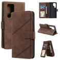 thumbnail image 1 of Allytech Luxury Wallet Case for Samsung Galaxy S24 Ultra with Wrist Strap, [9 Card Slots] [1 Cash Pocket] Premium PU Leather + Soft TPU Shockproof Magnetic Clasp Kickstand Protective Case, Brown, 1 of 14