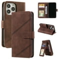 thumbnail image 1 of Allytech Luxury Wallet Case for iPhone 15 Pro Max with Wrist Strap, [9 Card Slots] [1 Cash Pocket] Premium PU Leather + Soft TPU Shockproof Magnetic Clasp Kickstand Protective Case, Brown, 1 of 16