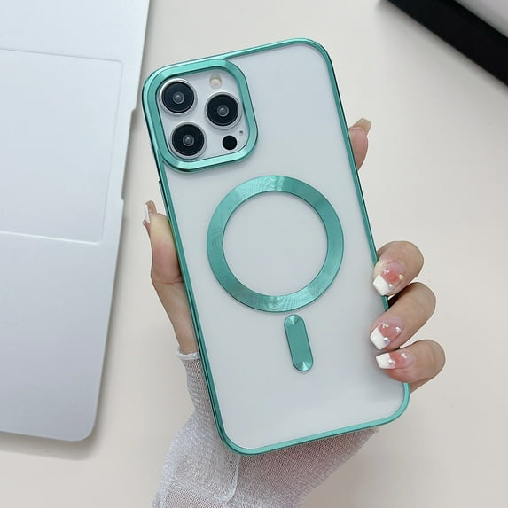 Allytech Magnetic Case for Apple iPhone 11 - Compatible with Magsafe Wireless Charging Clear Back Cover Anti-Scratch Bumper Shockproof Case for iPhone 11 6.1" - Lightgreen