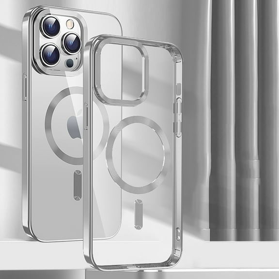 Allytech Magnetic Case for Apple iPhone 11 - Compatible with Magsafe Wireless Charging Clear Back Cover Anti-Scratch Bumper Shockproof Case for iPhone 11 6.1" - Silver