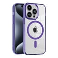 thumbnail image 1 of Allytech Magnetic Case for Apple iPhone 13 Pro, Compatible with Magsafe Crystal Clear Transparent Wireless Charging Support Slim Fit Shockproof Rugged Phone Case for Apple iPhone 13 Pro - Purple, 1 of 8