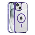 thumbnail image 1 of Allytech Magnetic Case for Apple iPhone 14, Compatible with Magsafe Crystal Clear Transparent Wireless Charging Support Slim Fit Shockproof Rugged Phone Case for Apple iPhone 14 - Purple, 1 of 8