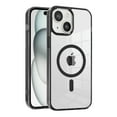 thumbnail image 1 of Allytech Magnetic Case for Apple iPhone 14, Compatible with Magsafe Crystal Clear Transparent Wireless Charging Support Slim Fit Shockproof Rugged Phone Case for Apple iPhone 14 - Black, 1 of 8
