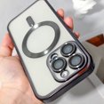 thumbnail image 1 of Allytech Magnetic Case for Apple iPhone 14 Pro Max - Compatible with Magsafe Wireless Charging Clear Back Cover Anti-Scratch Bumper Shockproof Case for iPhone 14 Pro Max - Black, 1 of 7