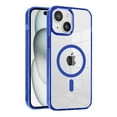 thumbnail image 1 of Allytech Magnetic Case for Apple iPhone 15 Plus, Compatible with Magsafe Crystal Clear Transparent Wireless Charging Support Slim Fit Shockproof Rugged Phone Case for Apple iPhone 15 Plus - Darkblue, 1 of 8
